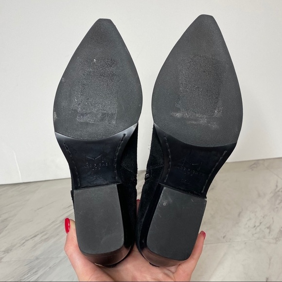 Marc Fisher Obrra Black Pointed Toe Bootie 6 1/2 - Picture 12 of 13